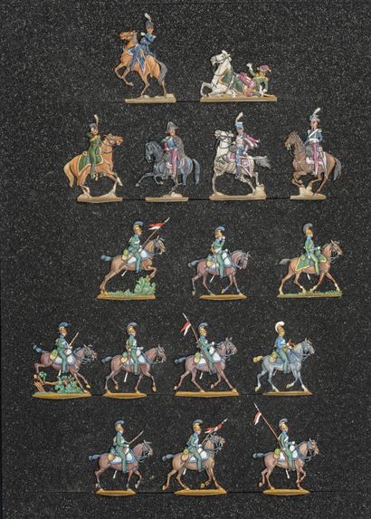 null France - Light cavalry. Poniatowski and his staff, and 5th French light cavalry...