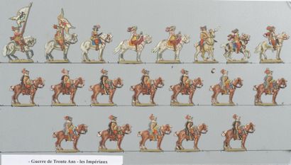 null [Pewter Figures]. Various. Cuirassiers du Roy Louis XV, cuirassiers and riflemen...
