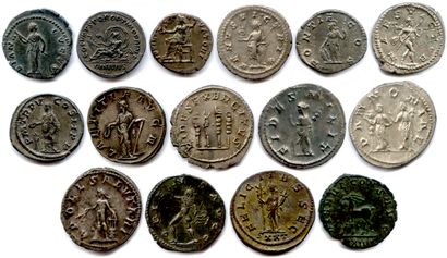 null ROMAN EMPIRE 

Fifteen roman coins in silver and billon 

(Deniers and Antoninians)...