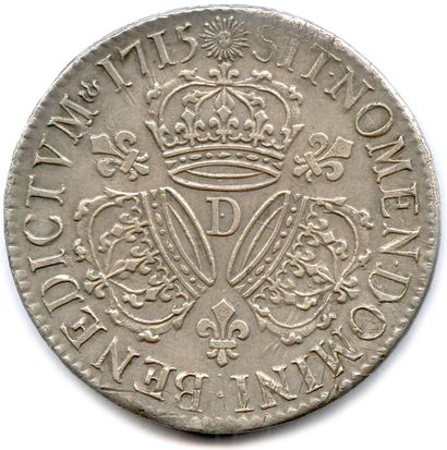 null LOUIS XIV 1643-1715

Shield with three crowns 1715 D = Lyon. 

(30,52 g) Gad...