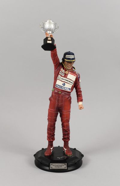 null Statuette Piziitoys/Kotobukiya. Resin statue of Ayrton Senna for his victory...