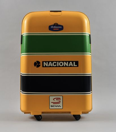 null Suitcase and backpack customized with Ayrton Senna's colors. 

Dimensions: 21...