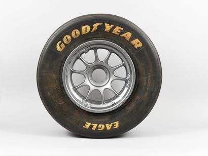 null Pair of Goodyear Eagle competition wheels with Rays FA 12 rims (one wheel removed)....