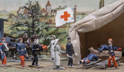 null C.B.G - France. Ière Guerre Mondiale. 1914. 

Ambulance de campagne. Boite diorama...