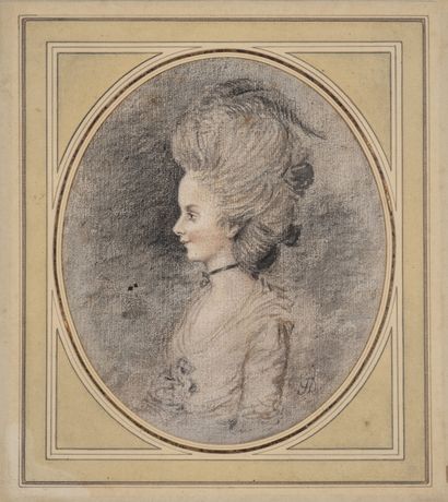 null John DOWNMAN (1750-1824)

Portrait d’une jeune femme à la coiffure relevée et...