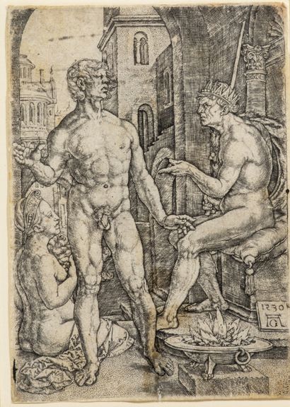 null Heinrich ALDEGREVER (1502-1555/1561).

Caius Mucius Scaevola devant Porsenna.

Burin.

14.6...