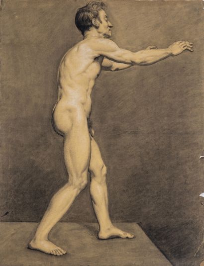 null François Hippolyte DEBON (1807-1872).

Académie d’homme.

Encre, fusain, lavis...