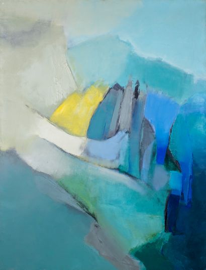 null Michel FAURE (1928-2009).

Composition bleu et verte, 1972.

Huile sur toile....