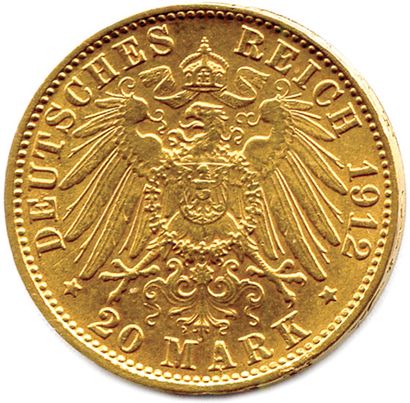 null ALLEMAGNE - PRUSSE - WILHELM II 1888-1918

20 Mark en or 1912 A Berlin. (7,87...