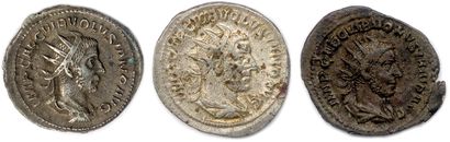 null VOLUSIEN Caius Vibius Afinus Gallus octobre 251 - août 253

Trois antoniniens...
