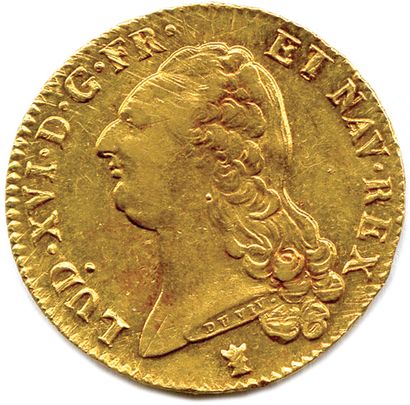 LOUIS XVI 1774-1793 
Sa tête nue signée DUVIV....