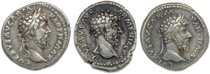 null LUCIUS VERUS Lucius Aurelius Verus March 7, 161 - February 169

Three silver...