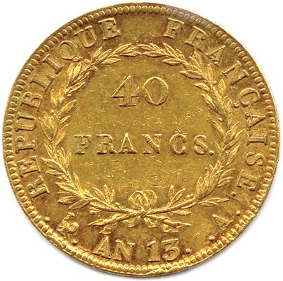 null NAPOLÉON Ier 18 mai 1804 - 6 avril 1814

40 Francs or (tête nue du graveur Jean...