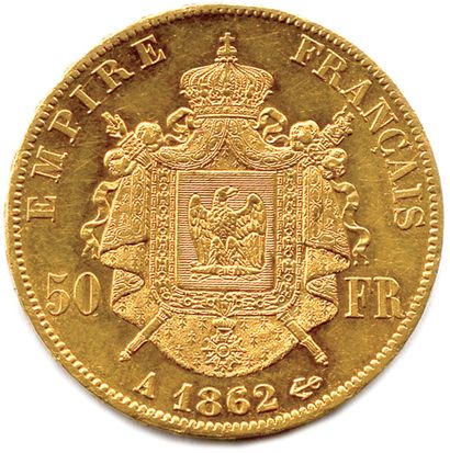 null NAPOLEON III 1852-1870

50 Francs gold (bare head Barre) 

1862 Paris (16,18...