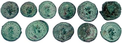 null Eleven denarii and Antoninians: 

Caracalla ♦ Cohen 206 var.; Elagabalus ♦ Cohen...
