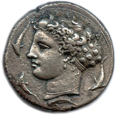 null SICILY - SYRACUSE Reign of Denys 406-367

Head of the nymph Arethusa on the...