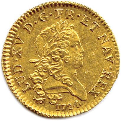 null LOUIS XV 1715-1774

Young and laureate head of the king. Renard, mark of Mathieu...