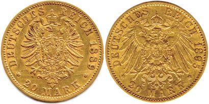 null GERMANY - PRUSSIA - WILHELM II King 15 June 1888 - 9 November 1918

Two gold...