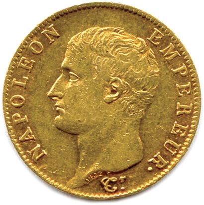 null NAPOLÉON Ier 1804-1814

20 Francs or (tête nue du graveur Jean Pierre Droz)...