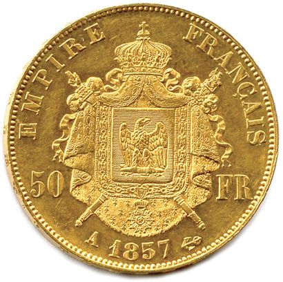 null NAPOLÉON III 1852-1870

50 Francs or (tête nue Barre) 

1857 Paris. (16,16 g)...