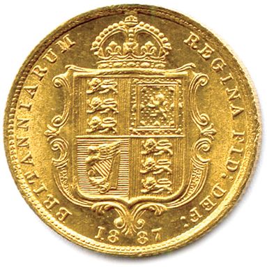null GRANDE-BRETAGNE - VICTORIA 1837-1901

Demi-souverain en or à l'écu 1887 (jubilé)...