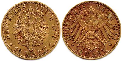 null ALLEMAGNE - SAXE - ALBERT Roi 29 octobre 1873 - 19 juin 1902

Deux monnaies...