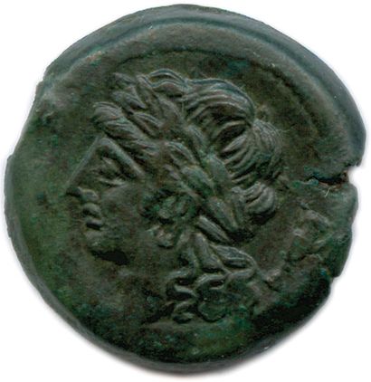 MASSALIA 215-140 
Tête laurée d'Apollon à...
