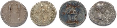 null ANTONIA - CALIGULA - NÉRON - CLAUDE 

Quatre monnaies en argent : 

Antonia...