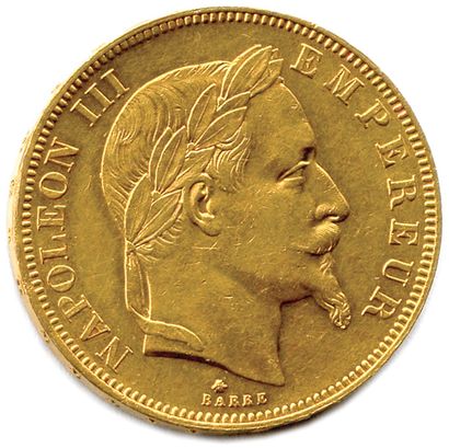 null NAPOLEON III 1852-1870

50 Francs gold (bare head Barre)

1864 Paris (16,06...