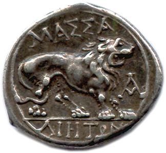 null MASSALIA 220-49

♦ Brenot 63

Silver drachma. MAΣΣA/ΛΙΗΤΩΝ. 

Front, A. (2.71...