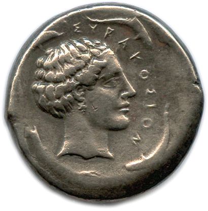 null SICILY - SYRACUSE 2nd democracy 466-406

Head of nymph Arethusa right, hair...