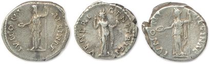 null SABINA Vibia Sabina Augusta 117-137

Three silver denarii: 

♦ Cohen 43, 73...