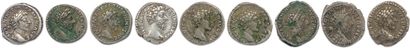 null MARC AURELUS Marcus Ælius Aurelius Verus 161-180

Nine silver denarii: ♦ Cohen...