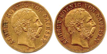 null ALLEMAGNE - SAXE - ALBERT Roi 29 octobre 1873 - 19 juin 1902

Deux monnaies...