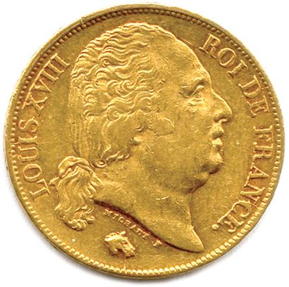 LOUIS XVIII 1815-1824 
20 Francs or (tête...