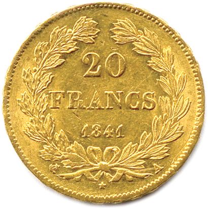 null LOUIS-PHILIPPE Ier 1830-1848

20 Francs or (tête laurée Domard) 

1841 Paris....