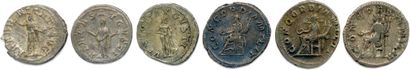 null GORDIAN III Marcus Antonius Gordianus 2 March 238 - March 244

Six silver coins:...