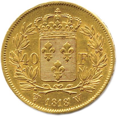 null LOUIS XVIII 1815-1824

40 Francs or (tête nue Michaut) 

1818 Lille. (12,88...