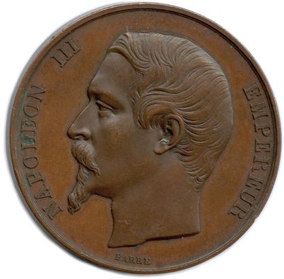 NAPOLÉON III 1852-1870 
Deux médailles :...