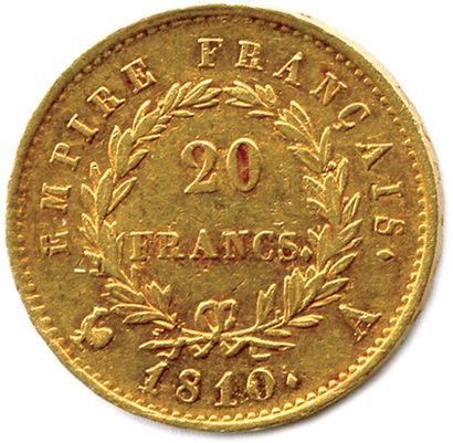 null NAPOLÉON Ier 1804-1814

20 Francs or (tête laurée Droz) EMPIRE 

1810 Paris....