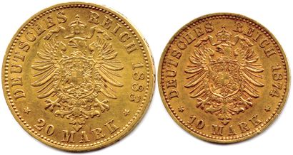 null ALLEMAGNE - PRUSSE - WILHELM Ier Roi 2 janvier 1861 - 9 mars 1888

Deux monnaies...