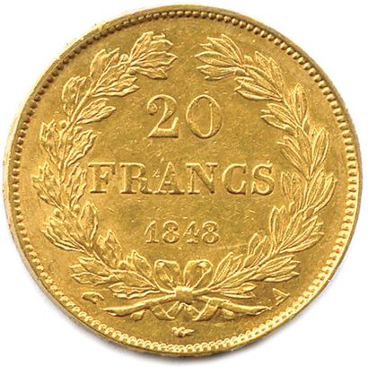 null LOUIS-PHILIPPE Ier 1830-1848

20 Francs or (tête laurée Domard) 

1848 Paris....