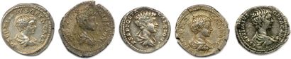null GETA Publius Septimius Geta 211

Five silver denarii: ♦ Cohen 76, 90, 15, 183,...