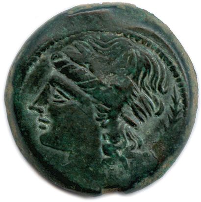 null MASSALIA 215-140

Laureate head of Apollo on the left. Palm behind the neck.

R/....