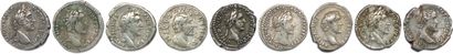 null ANTONIN LE PIEUX Titus Aurelius Antoninus 138-161

Neuf deniers en argent :...