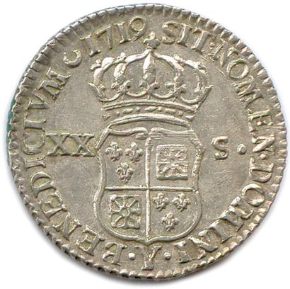 null LOUIS XV 1715-1774

Buste du roi lauré et cuirassé. Éléphant, marque de P. F....