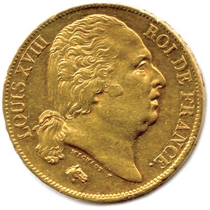 LOUIS XVIII 1815-1824 
20 Francs or (tête...