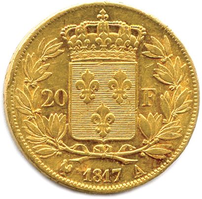null LOUIS XVIII 1815-1824

20 Francs or (tête nue Michaut) 

1817 Paris. (6,43 g)...