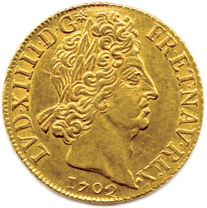 LOUIS XIV 1643-1715 
LVD. XIIII. D. G (soleil)...