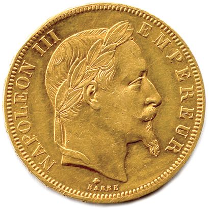 null NAPOLÉON III 1852-1870

50 Francs or (tête nue Barre) 

1862 Paris. (16,18 g)...